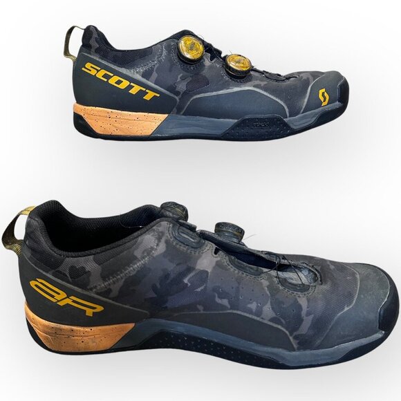 Scott Biking MTB AR Boa Clip Cycling Shoes Black Camouflage Design Size Mens 11 - Picture 12 of 16